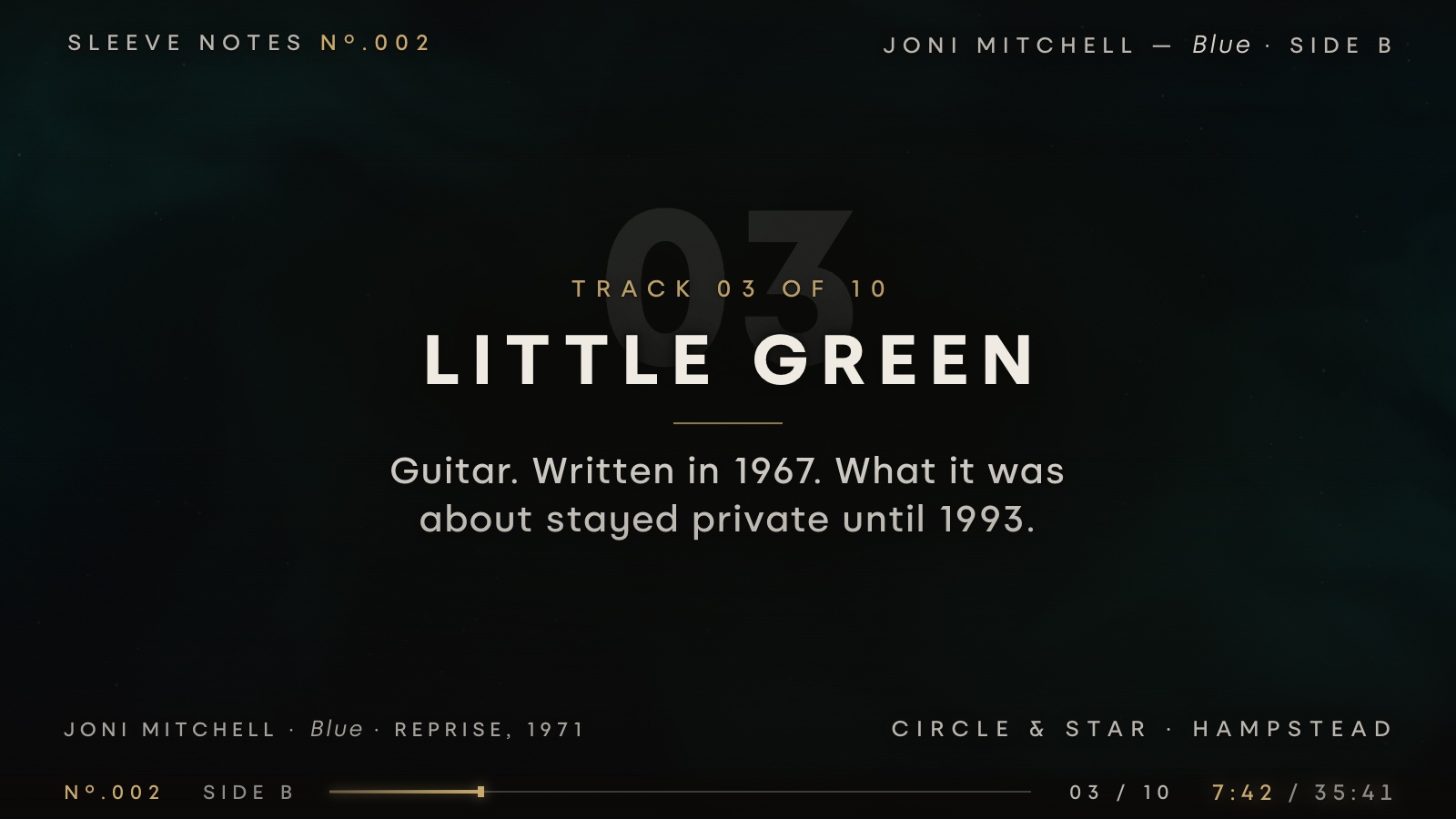 Little Green — the screen in the room