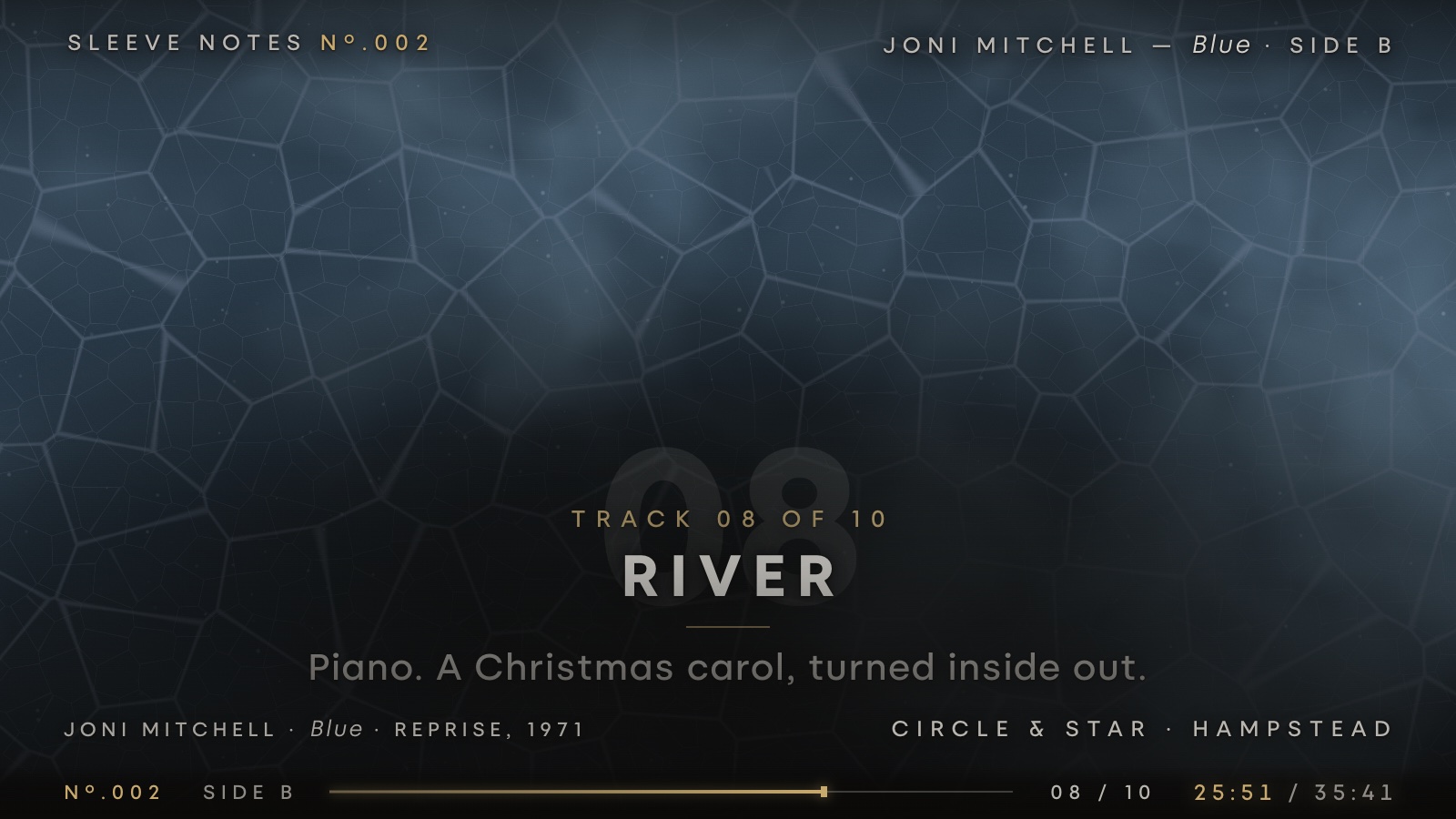 River — the screen in the room