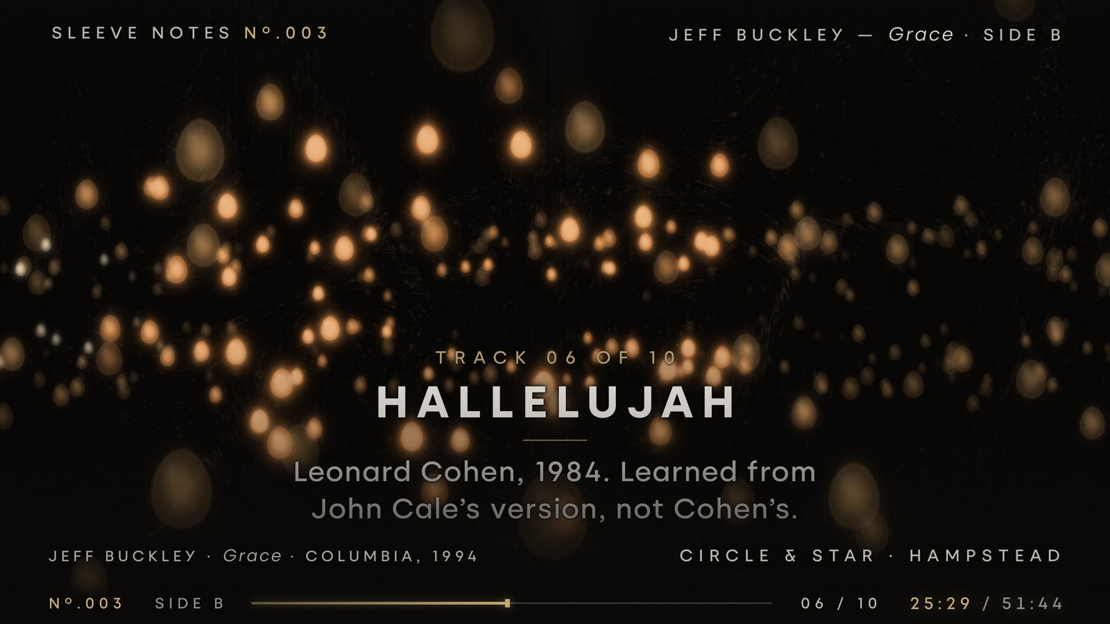 Hallelujah — the screen in the room